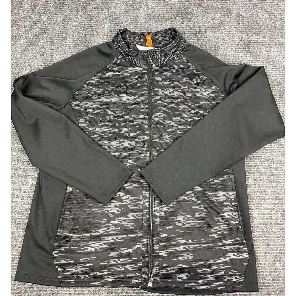Peter Millar Jacket Mens Extra Extra Large Black Golf Zip Up Windbreaker $230